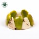 Bracelet B07, green & ivory